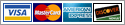 We Accept Visa, MasterCard, AMEX, and Discover
