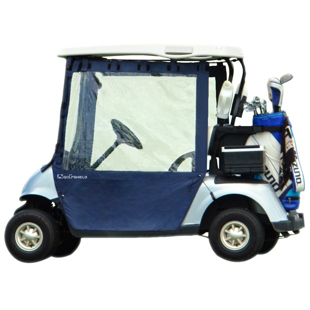 NEW GOLFSHIELD GOLF GSX CART ENCLOSURE SYSTEM CLEAR NAVY BAG CART