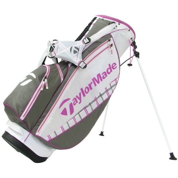 TaylorMade Burner 1 0 White Charcoal Pink Stand Golf Bag eBay