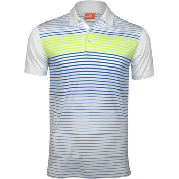 Puma Engineered Stripe Tech Shirt Polo Short Sleeve Apparel