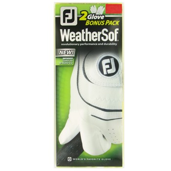 FootJoy WeatherSof 2012-2 Pack Golf Glove Gloves