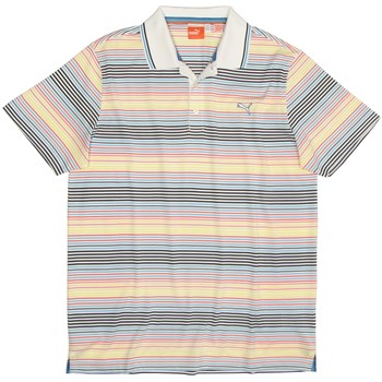 Puma Golf Jacquard Stripe Shirt Polo Short Sleeve Apparel