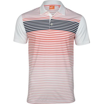 Puma Golf Engineered Stripe Tech Shirt Polo Short Sleeve Apparel
