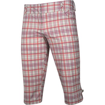 Adidas ClimaLite Plaid Pedal Pusher Shorts Flat Front Apparel