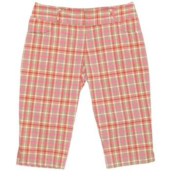 Adidas ClimaLite Plaid Pedal Pusher Shorts Flat Front Apparel