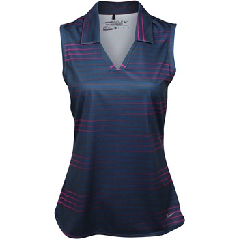 Nike Dri-Fit Novelty Stripe Sleeveless Shirt Polo Short Sleeve Apparel