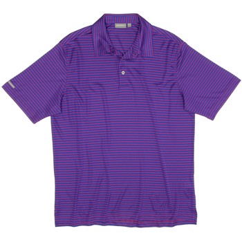 Ashworth EZ-TEC2 Performance Interlock Pencil Stripe Shirt Polo Short Sleeve Apparel