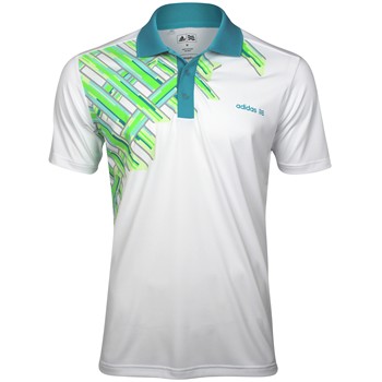 Adidas ClimaLite FP Digital Plaid Shirt Polo Short Sleeve Apparel