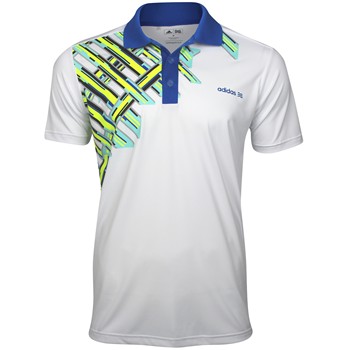 Adidas ClimaLite FP Digital Plaid Shirt Polo Short Sleeve Apparel