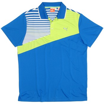 Puma Golf Colorblock Stripe Tech Shirt Polo Short Sleeve Apparel