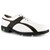 Dark Brown Caiman Print/White Tumbled