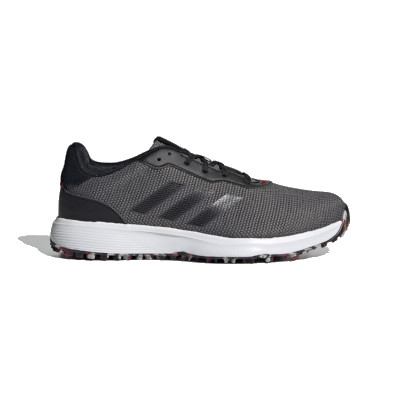 Adidas S2G Spikeless Golf Shoes grey black scarlet
