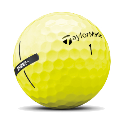 TaylorMade distance+ yellow ball hero