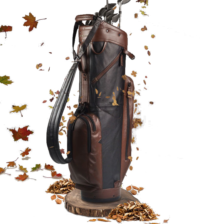New Sun Mountain Leather 2019 Cart Golf Bag Black Brown Cart at