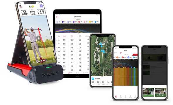 New and Used Rapsodo Mobile Launch Monitor Black / Red Swing