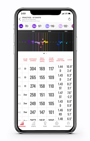 rapsodo mobile launch monitor shot library