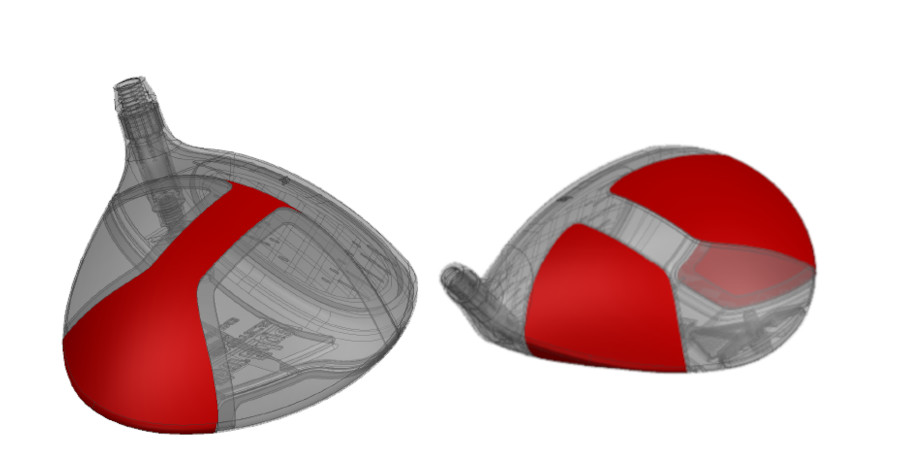 tour edge exotics c721 driver top view of tech