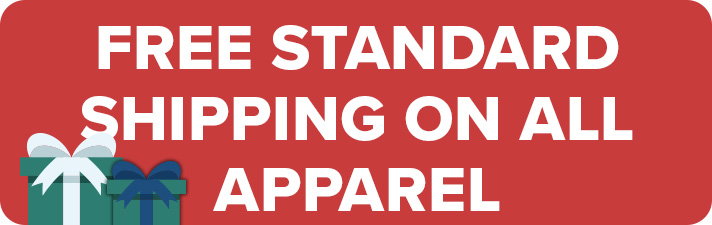Free Shipping on All New Apparel