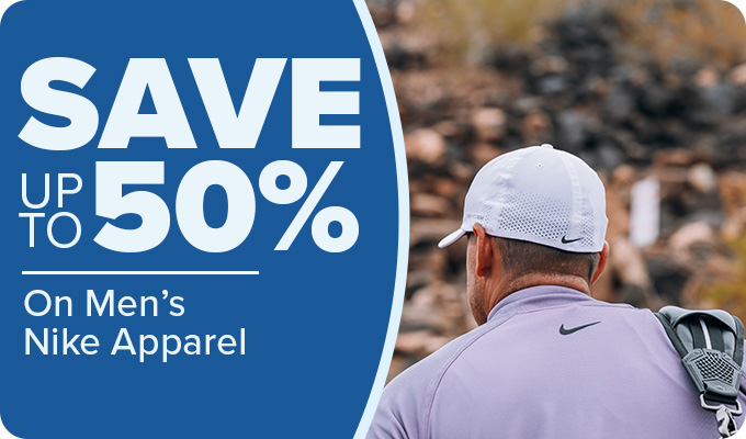 Save up to 50% on Nike Men's Apparel