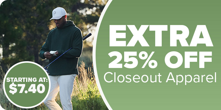 Extra 25% off Closeout Apparel