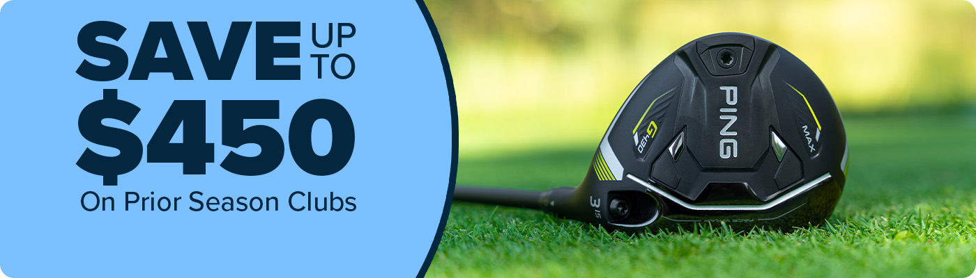 Save up to $450 on Prior Season Golf Clubs