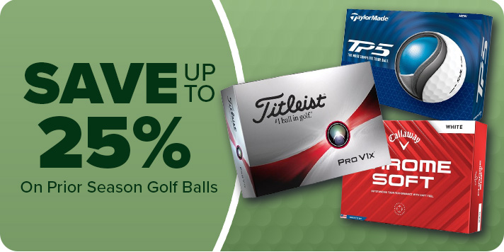Save up to 25% on Prior Season Golf Balls