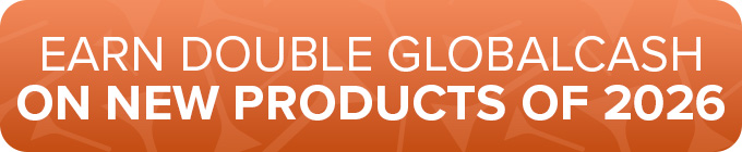 Earn Double GlobalCash on New Products