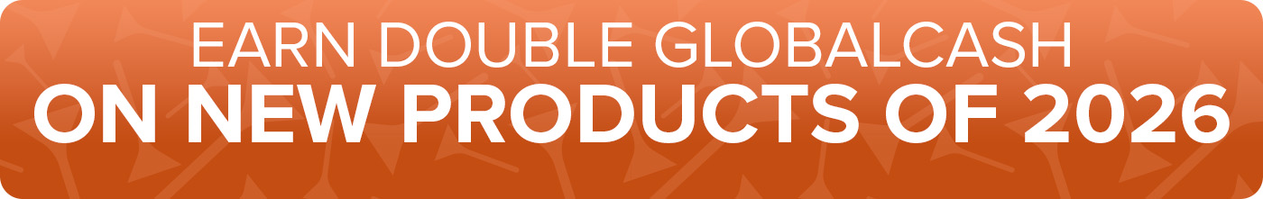 Earn Double GlobalCash on New Products