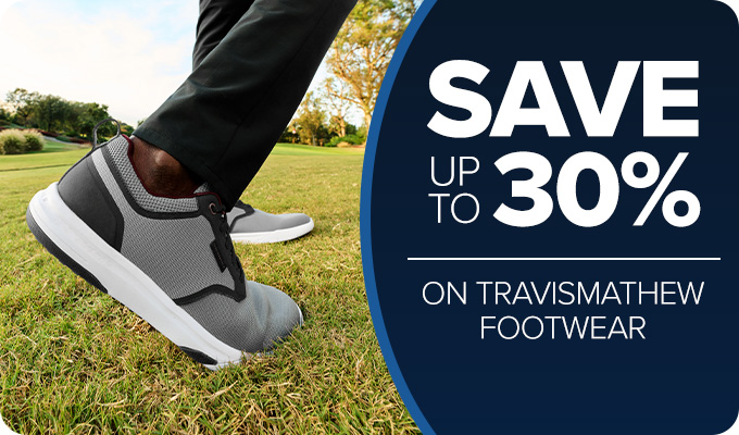 Save up to 30% on TravisMathew Footwear