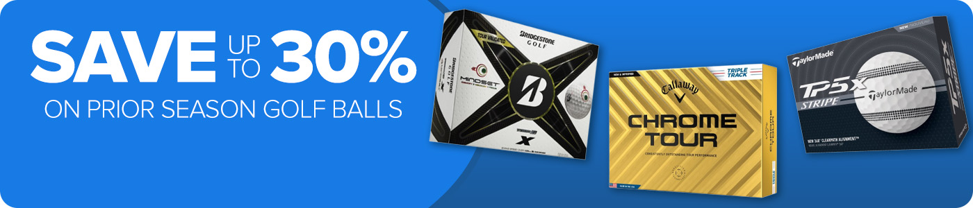 Save up to 30% on Prior Season Golf Balls