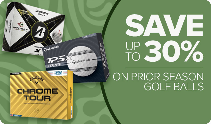 Save up to 30% on Prior Season Golf Balls