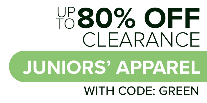 Up To 80% off Clearance Apparel with Code: GREEN