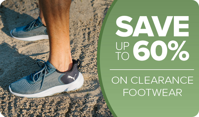Save up to 60% on Clearance Footwear