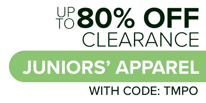 Up To 80% off Clearance Apparel with Code: TMPO