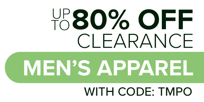 Up To 80% off Clearance Apparel with Code: TMPO