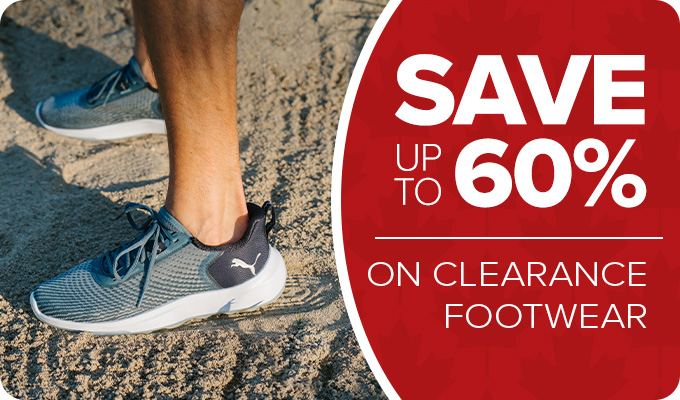 Save up to 60% on Clearance Footwear