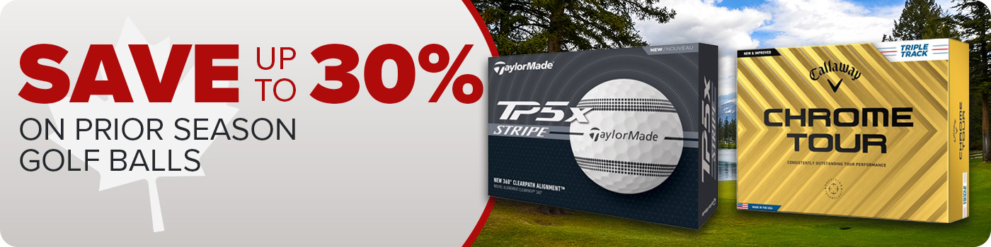 Save up to 30% on Prior Season Golf Balls