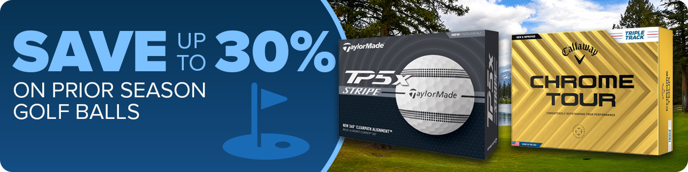 Save up to 30% on Prior Season Golf Balls