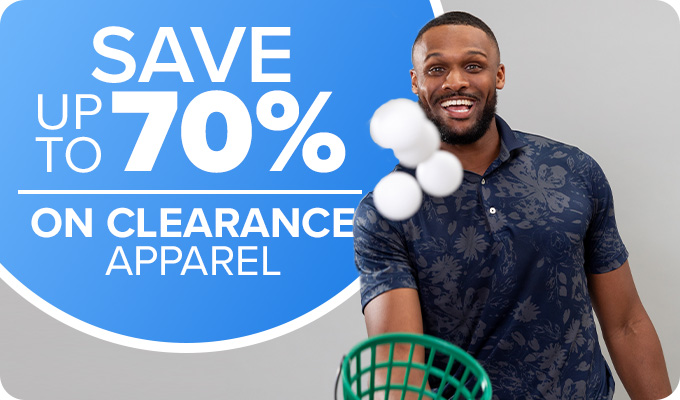 Save up to 70% on Clearance Apparel