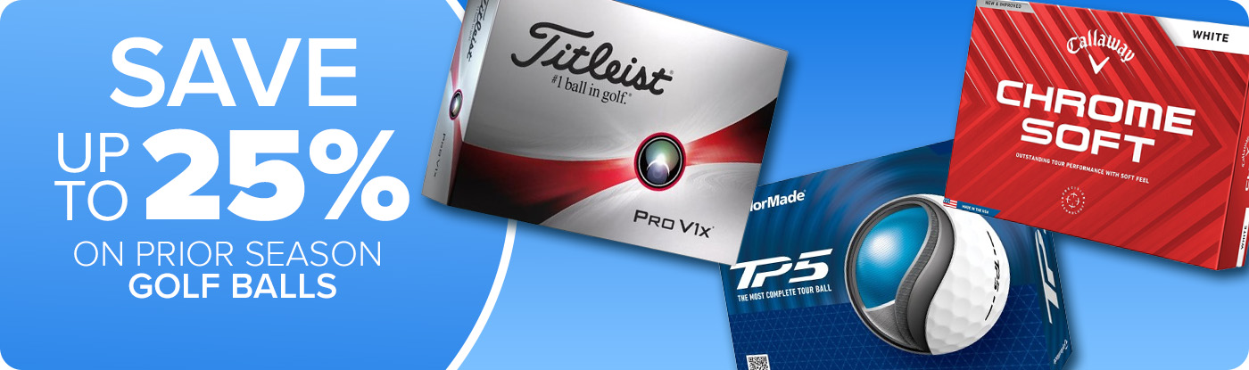 Save up to 25% on Prior Season Golf Balls