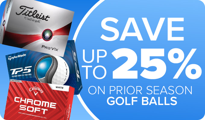 Save up to 25% on Prior Season Golf Balls