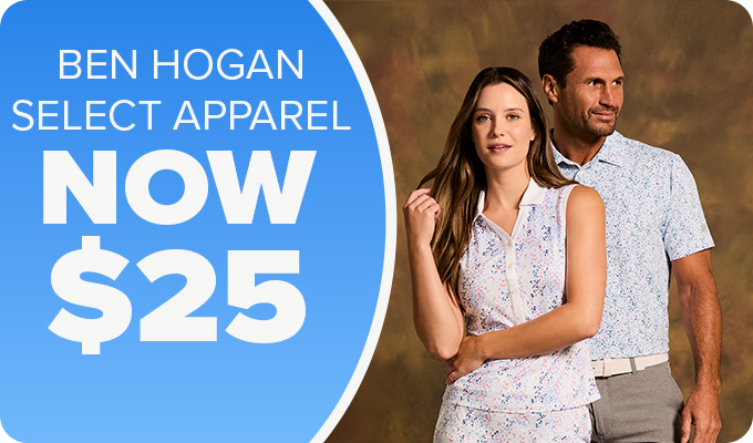 Select Ben Hogan Apparel Now $25
