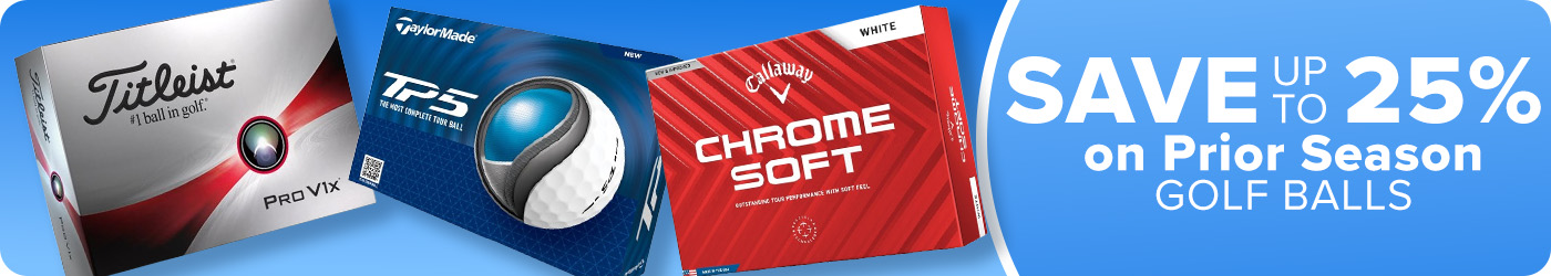 Save up to 25% on Prior Season Golf Balls