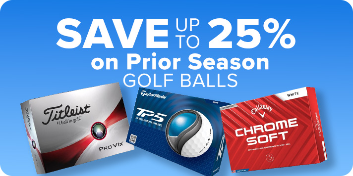 Save up to 25% on Prior Season Golf Balls