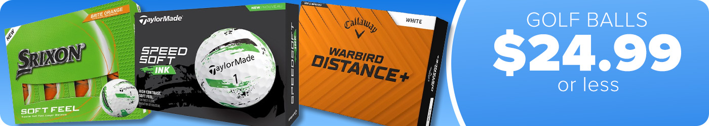 Golf Balls $24.99 or less