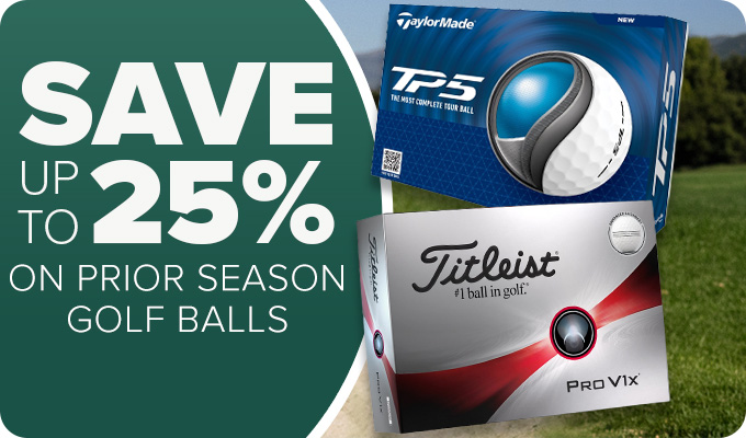 Save up to 25% on Prior Season Golf Balls
