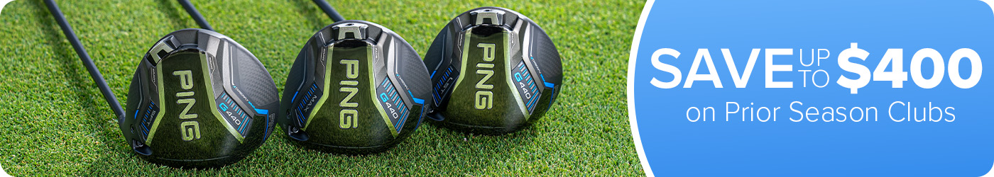 Save up to $400 on Prior Season Golf Clubs