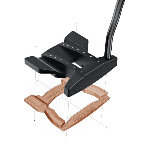 Multiple Materials make up Putter Head