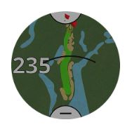 Watch Screen Displaying distance to hazard