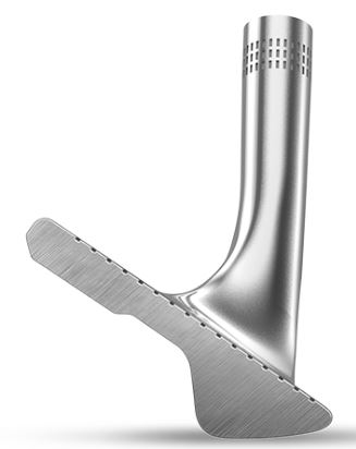 Toe view of inside club head